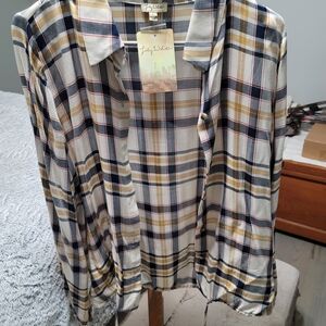 Lily White Multicolor Plaid Shirt